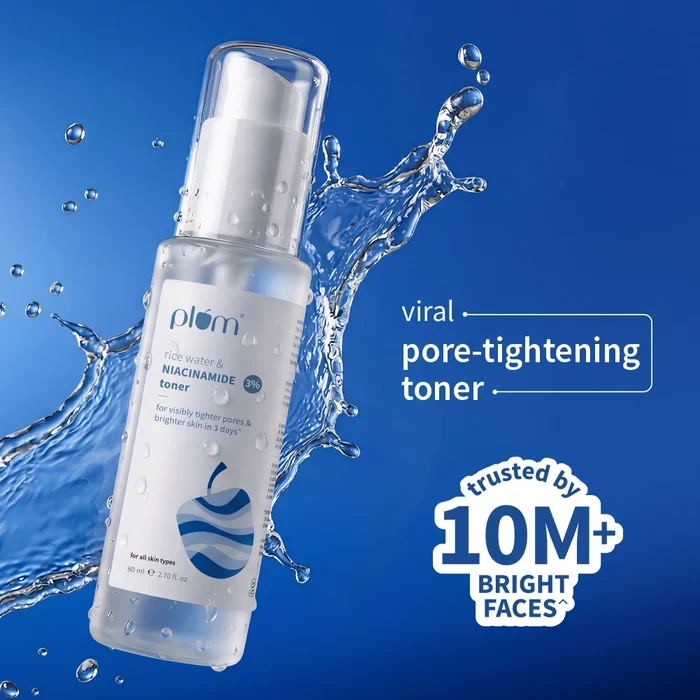 Plum Rice Water & Niacinamide 3% Toner – 150ml