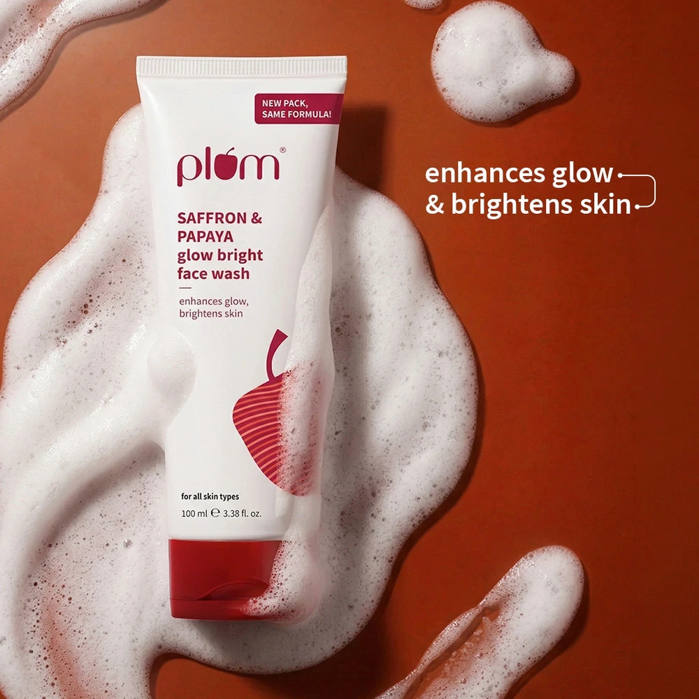 Plum Saffron & Papaya Glow Bright Face Wash_Revised MRP | 100ml |