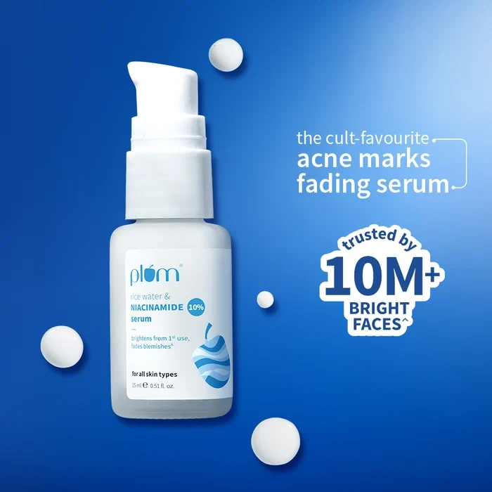 Plum Rice Water & 10% Niacinamide  Plum Serum(New Pack) | 30ml