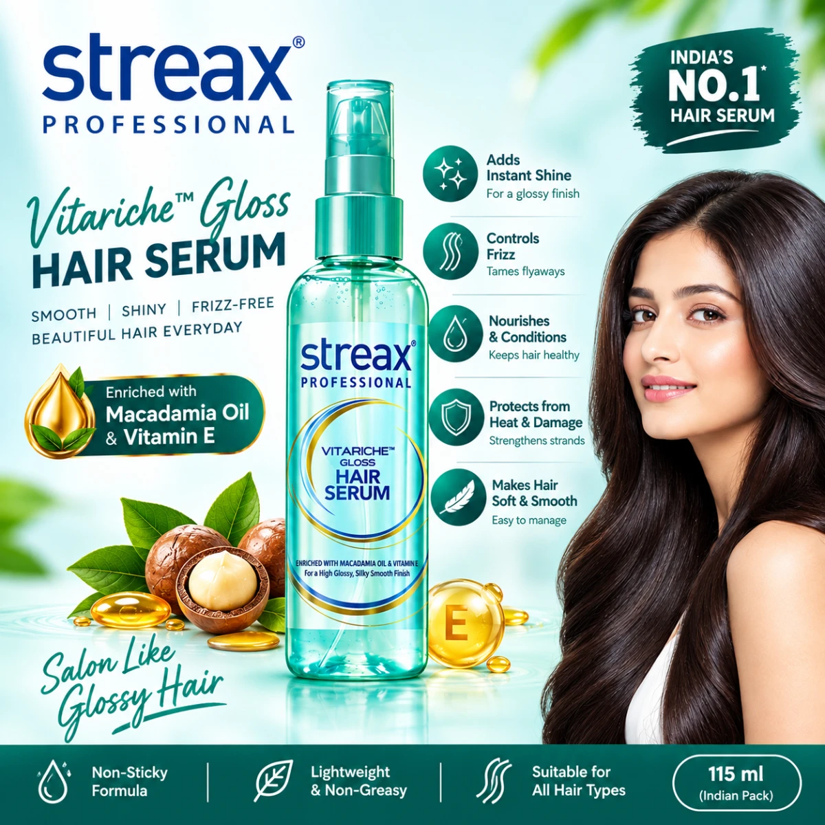 Streax Hair Serum Indian 115 ml